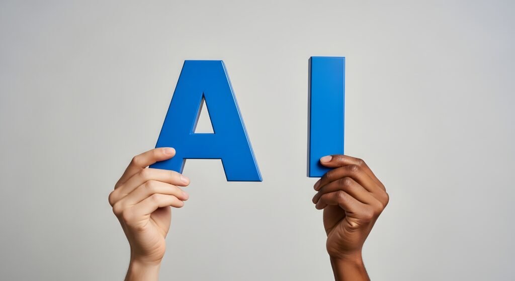 vecteezy diversity and ai hands holding blue ai letters 69861656